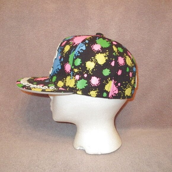 Washington DC Embroidered Hat Cap Size S Rainbow Paint Splatter Graffiti Skater - Picture 5 of 8